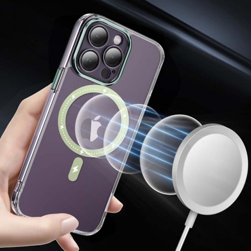 Чохол TPU+PC Colorful with MagSafe для Apple iPhone 13 Pro (6.1") Green