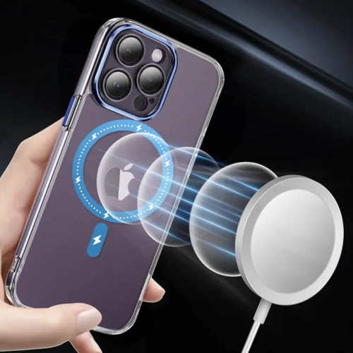 Чехол TPU+PC Colorful с MagSafe для Apple iPhone 13 Pro Max (6.7") Синий