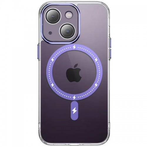 Чохол TPU+PC Colorful with MagSafe для Apple iPhone 14 (6.1") Purple