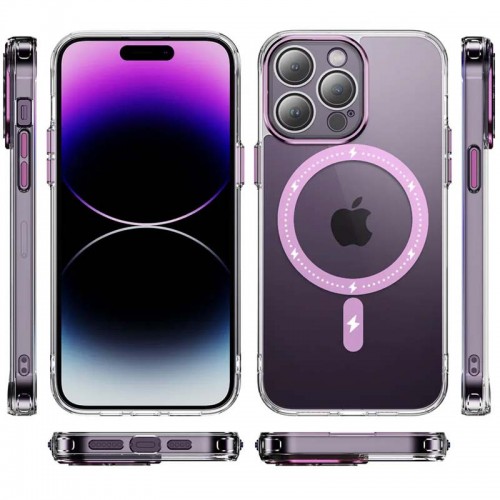 Чохол TPU+PC Colorful with MagSafe для Apple iPhone 14 Pro (6.1") Pink