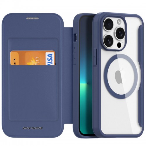 Чохол-книжка Dux Ducis Skin X Pro with MagSafe для Apple iPhone 15 Pro (6.1") Blue