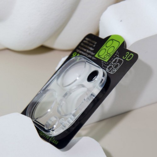 Защитное стекло на камеру Full Block (тех.пак) для Apple iPhone 15 Pro (6.1") / 15 Pro Max (6.7") Прозрачный