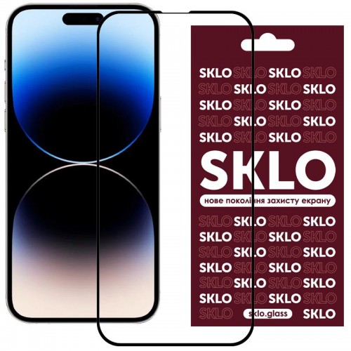 Захисне скло SKLO 3D для Apple iPhone 15 Pro (6.1") Чорний