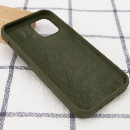 Чехол Silicone Case Full Protective (AA) для Apple iPhone 15 (6.1") Зелёный / Dark Olive