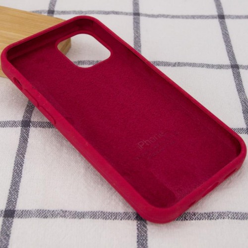 Чехол Silicone Case Full Protective (AA) для Apple iPhone 15 Plus (6.7") Красный / Rose Red