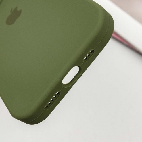 Чохол Silicone Case Full Protective (AA) для Apple iPhone 15 Pro (6.1") Зелений / Dark Olive