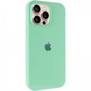 Чехол Silicone Case Full Protective (AA) для Apple iPhone 15 Pro (6.1") Зелёный / Pistachio