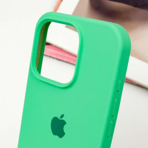 Чехол Silicone Case Full Protective (AA) для Apple iPhone 15 Pro (6.1") Зелёный / Spearmint