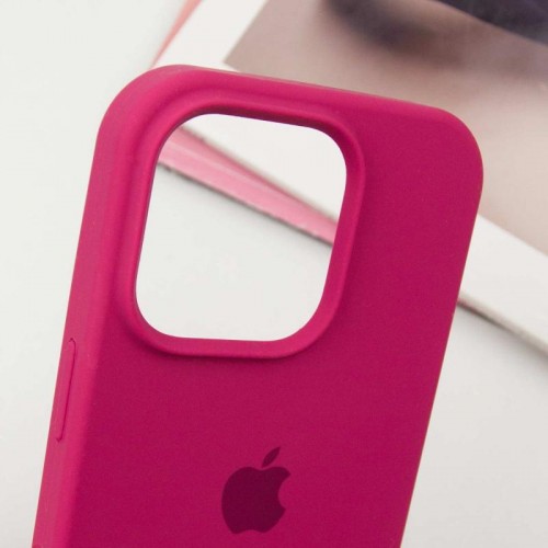 Чехол Silicone Case Full Protective (AA) для Apple iPhone 15 Pro (6.1") Красный / Rose Red