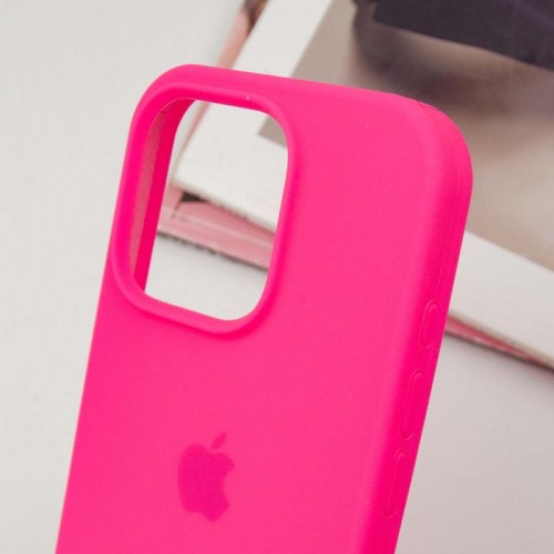 Чехол Silicone Case Full Protective (AA) для Apple iPhone 15 Pro (6.1") Розовый / Barbie pink