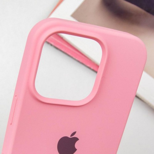 Чехол Silicone Case Full Protective (AA) для Apple iPhone 15 Pro (6.1") Розовый / Light pink