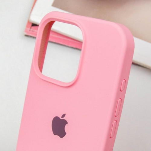 Чехол Silicone Case Full Protective (AA) для Apple iPhone 15 Pro (6.1") Розовый / Light pink