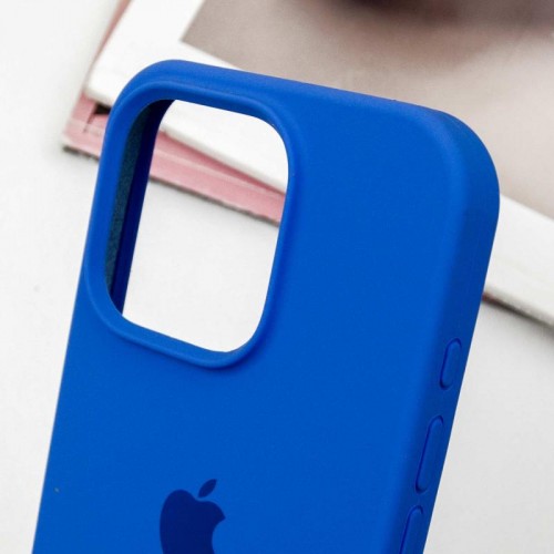 Чехол Silicone Case Full Protective (AA) для Apple iPhone 15 Pro (6.1") Синий / Capri Blue