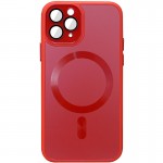 Чехол TPU+Glass Sapphire Midnight с MagSafe для Apple iPhone 12 Pro Max (6,7") Красный / Red