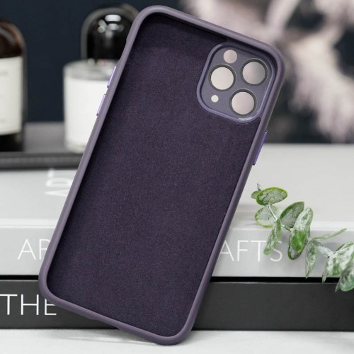 Чехол TPU+Glass Sapphire Midnight с MagSafe для Apple iPhone 12 Pro Max (6.7") Фиолетовый / Deep Purple