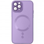 Чехол TPU+Glass Sapphire Midnight с MagSafe для Apple iPhone 13 Pro Max (6.7") Сиреневый / Lilac