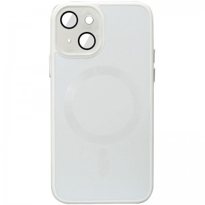 Чохол TPU+Glass Sapphire Midnight with MagSafe для Apple iPhone 14 (6.1") Білий / White