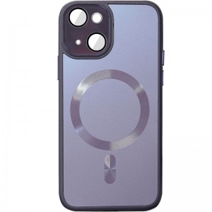 Чехол TPU+Glass Sapphire Midnight с MagSafe для Apple iPhone 14 (6.1") Фиолетовый / Deep Purple