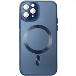 Чехол TPU+Glass Sapphire Midnight с MagSafe для Apple iPhone 14 Pro Max (6,7") Синий / Deep navy