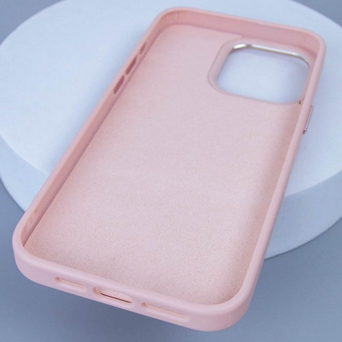 Шкіряний чохол Bonbon Leather Metal Style with MagSafe для Apple iPhone 12 Pro Max (6.7") Рожевий / Light pink