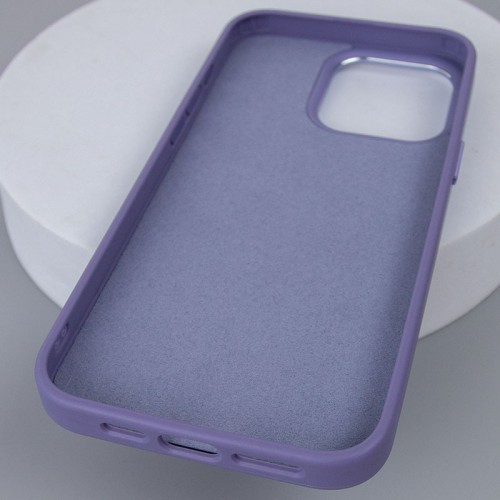 Шкіряний чохол Bonbon Leather Metal Style with MagSafe для Apple iPhone 12 Pro Max (6.7") Сірий / Lavender