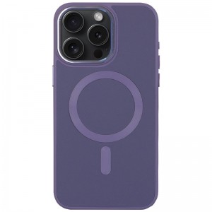 Шкіряний чохол Bonbon Leather Metal Style with MagSafe для Apple iPhone 13 Pro (6.1") Сірий / Lavender
