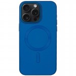 Шкіряний чохол Bonbon Leather Metal Style with MagSafe для Apple iPhone 14 Pro (6.1") Синій / Indigo