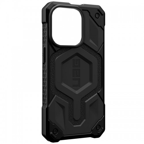 Ударостійкий чохол UAG Monarch Pro with MagSafe Leather для Apple iPhone 15 Plus / 14 Plus (6.7") Чорний