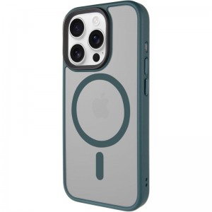 TPU+PC чохол Metal Buttons with MagSafe для Apple iPhone 15 Pro (6.1") Зелений