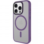 TPU+PC чохол Metal Buttons with MagSafe для Apple iPhone 15 Pro (6.1") Темно-Фіолетовий