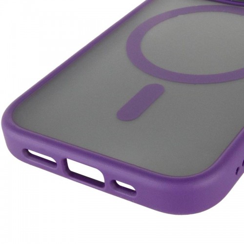 TPU+PC чохол Metal Buttons with MagSafe для Apple iPhone 15 Pro (6.1") Темно-Фіолетовий