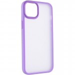 TPU+PC чехол Metal Buttons для Apple iPhone 15 (6.1") Сиреневый