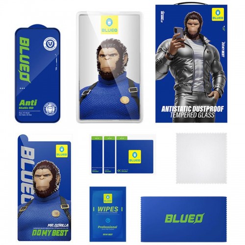 Захисне 2.5D скло Blueo Full Cover HD для Apple iPhone 15 Pro Max (6.7") Чорний