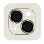 Защитное стекло Metal Shine на камеру (в упак.) для Apple iPhone 15 (6.1") / 15 Plus (6.7") Серебристый / Silver