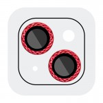 Защитное стекло Metal Shine на камеру (в упак.) для Apple iPhone 15 (6.1") / 15 Plus (6.7") Красный / Red