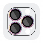 Захисне скло Metal Shine на камеру (у упак.) для Apple iPhone 15 Pro (6.1") / 15 Pro Max (6.7") Бузковий / Rainbow