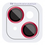 Захисне скло Metal Classic на камеру (у упак.) для Apple iPhone 15 (6.1") / 15 Plus (6.7") Червоний / Red