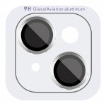 Захисне скло Metal Classic на камеру (у упак.) для Apple iPhone 15 (6.1") / 15 Plus (6.7") Срібний / Silver