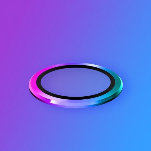 Захисне скло Metal Classic на камеру (у упак.) для Apple iPhone 15 (6.1") / 15 Plus (6.7") Бузковий / Rainbow