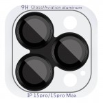 Захисне скло Metal Classic на камеру (у упак.) для Apple iPhone 15 Pro (6.1") / 15 Pro Max (6.7") Чорний / Midnight
