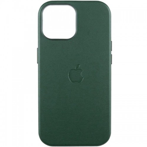 Шкіряний чохол Leather Case (AAA) with MagSafe and Animation для Apple iPhone 15 (6.1") Green