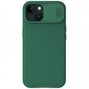 Карбонова накладка Nillkin CamShield Pro Magnetic для Apple iPhone 15 (6.1") Deep Green