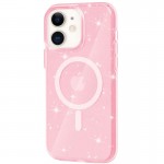 Чехол TPU Galaxy Sparkle (MagFit) для Apple iPhone 11 (6.1") Розовый+Глиттер
