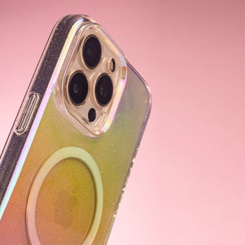 Чохол TPU Galaxy Sparkle (MagFit) для Apple iPhone 14 Pro Max (6.7") Chroma+Glitter