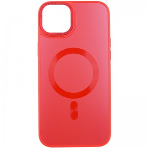 Чехол TPU+Glass Sapphire Midnight Open Camera с MagSafe для Apple iPhone 15 Plus (6.7") Красный / Red