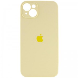 Чехол Silicone Case Full Camera Protective (AA) для Apple iPhone 15 (6.1") Жёлтый / Mellow Yellow