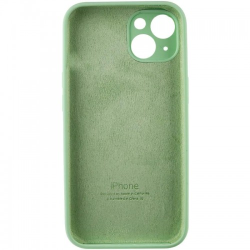 Чехол Silicone Case Full Camera Protective (AA) для Apple iPhone 15 (6.1") Зелёный / Pistachio