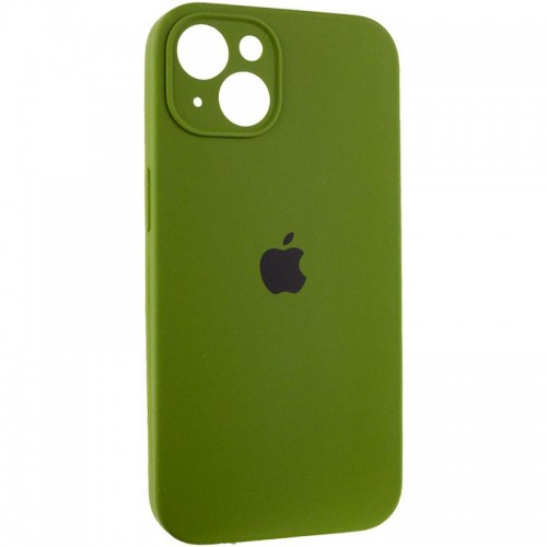 Чехол Silicone Case Full Camera Protective (AA) для Apple iPhone 15 (6.1") Зеленый / Dark Olive