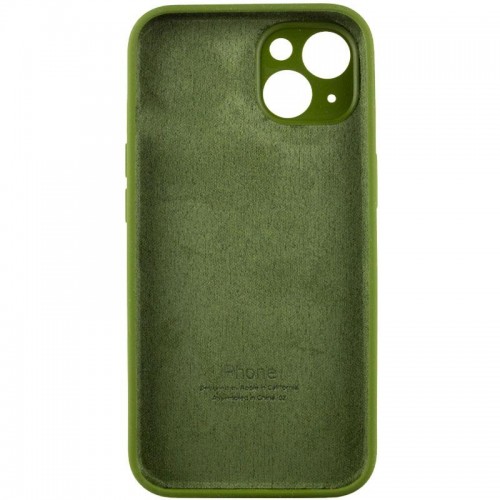 Чехол Silicone Case Full Camera Protective (AA) для Apple iPhone 15 (6.1") Зеленый / Dark Olive