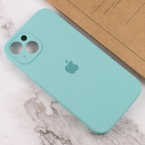 Чехол Silicone Case Full Camera Protective (AA) для Apple iPhone 15 (6.1") Бирюзовый / Marine Green